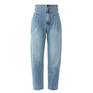 Colovos Vintage Buckle High Waisted Straight Leg Jeans Sz 0 Light Wash (B